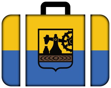 Katowice, Polonya bayrağı. Bavul simgesi