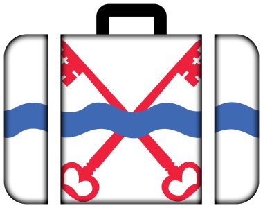 Leiderdorp, Hollanda bayrağı. Bavul simgesi