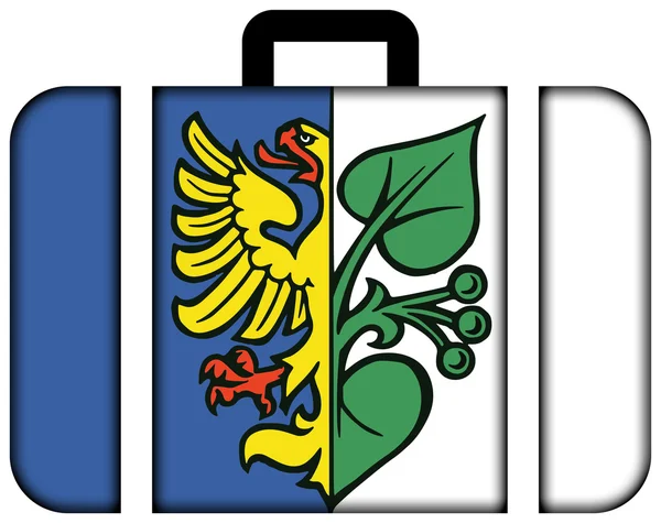 Bandera de Karvina, Chequia. Icono de la maleta —  Fotos de Stock