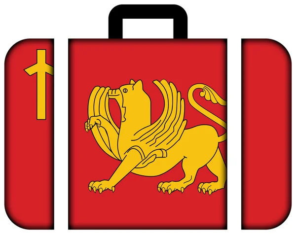 Kaspi，格鲁吉亚国旗。手提箱图标 — 图库照片