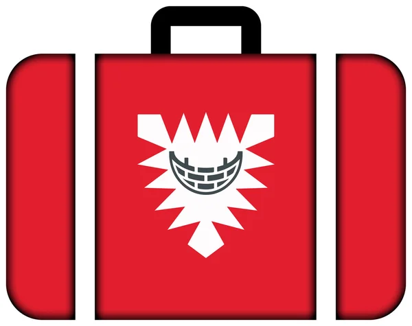 Flag of Kiel, Germany. Suitcase icon — Stock fotografie