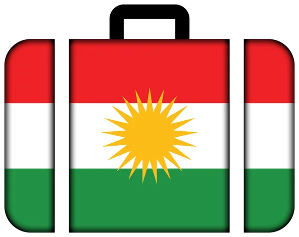 Flagge Kurdistans. Koffersymbol — Stockfoto