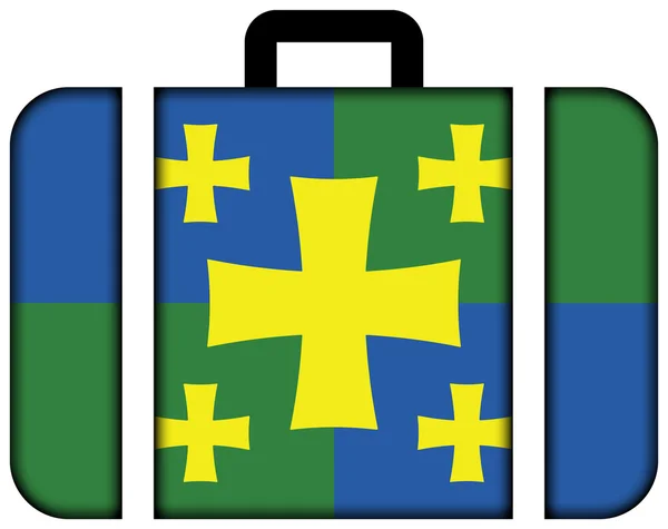 Flag of Kutaisi, Georgia. Suitcase icon — ストック写真