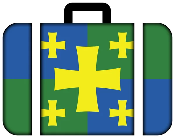 Flag of Kutaisi, Georgia. Suitcase icon — Stockfoto