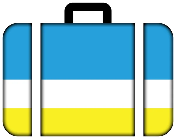 Flag of La Libertad, Ecuador. Suitcase icon — Φωτογραφία Αρχείου