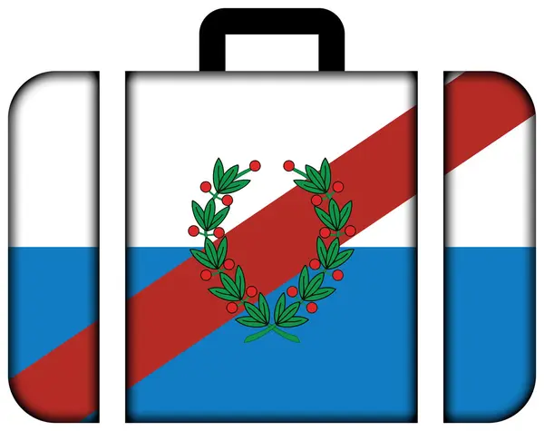 Flag of La Rioja Province, Argentina. Suitcase icon — Stock Photo, Image