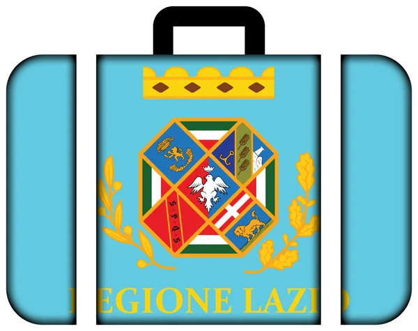 Bandiera del Lazio, Italia. Icona della valigia — Foto Stock