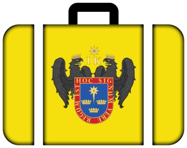 Lima, Peru bayrağı. Bavul simgesi