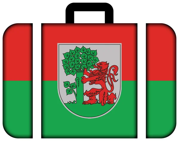 Flag of Liepaja, Latvia. Suitcase icon — ストック写真