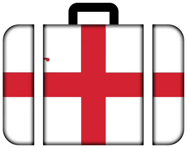 Bandera de London City, Inglaterra, Reino Unido. Icono de la maleta — Foto de Stock