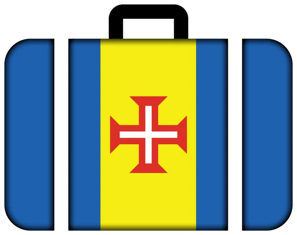 Bandiera di Madeira, Portogallo. Icona della valigia — Foto Stock