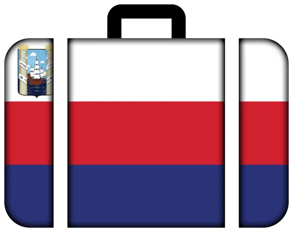 Flag of Maracaibo, Venezuela. Suitcase icon — Φωτογραφία Αρχείου