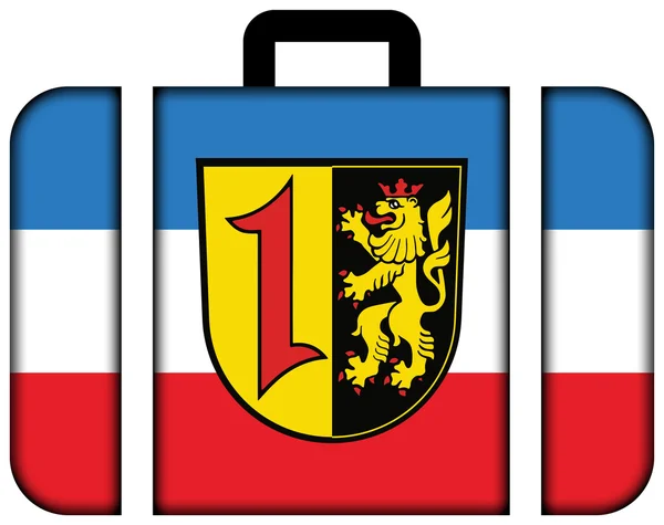 Flag of Mannheim with Coat of Arms, Germany. Suitcase icon — ストック写真