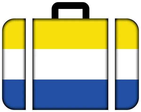 Flag of Marianske Lazne, Czechia. Suitcase icon — Stock fotografie
