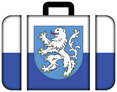 Mlada Boleslav bayrağı kat, Çekya ile. Bavul simgesi