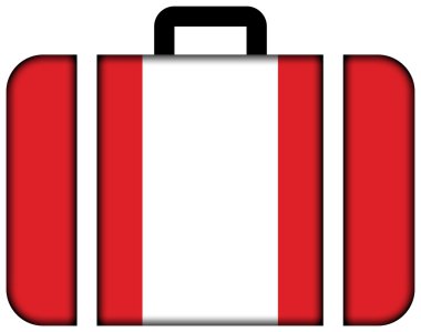 Mons, Belçika bayrağı. Bavul simgesi