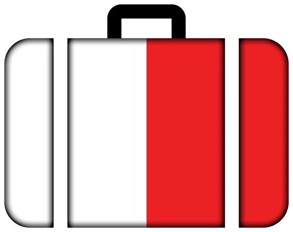 Flag of Mdina, Malta. Suitcase icon — Φωτογραφία Αρχείου