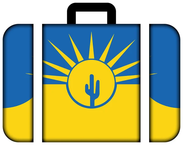 Flag of Mesa, Arizona, USA. Suitcase icon — Φωτογραφία Αρχείου