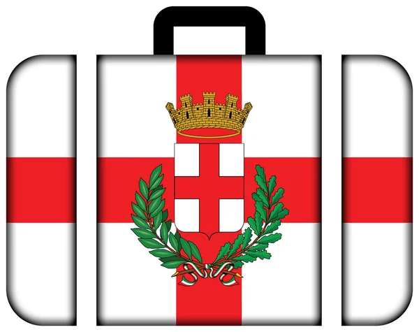 Флаг Милана с гербом, Италия. Ref-case — стоковое фото