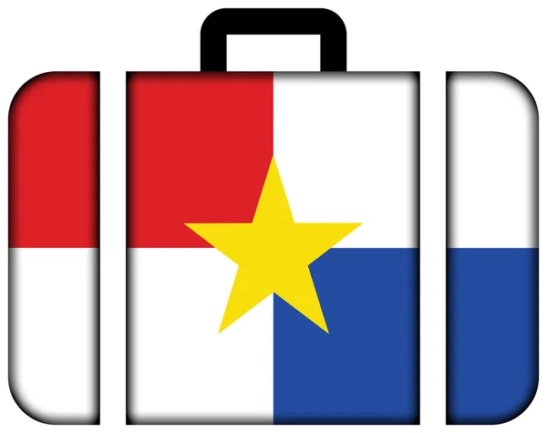 Monteria, Kolombiya bayrağı. Bavul simgesi — Stok fotoğraf