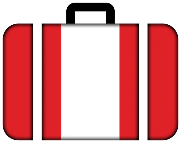Flag of Mons, Belgium. Suitcase icon — Stock fotografie