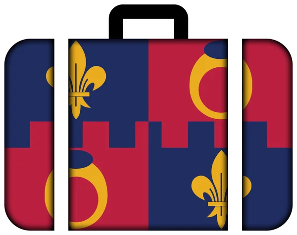 Flag of Montgomery County, Maryland, USA. Suitcase icon — Stock Photo, Image