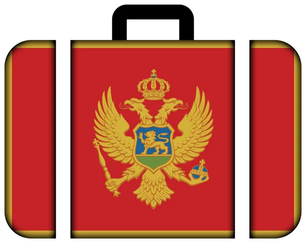 Bandera de Montenegro. Icono de la maleta —  Fotos de Stock