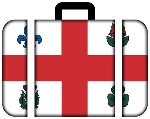 Montreal, Kanada bayrağı. Bavul simgesi — Stok fotoğraf