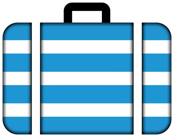Flag of Most City, Czechia. Suitcase icon — Φωτογραφία Αρχείου