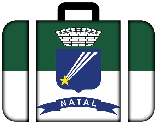 Bayrak Natal, Rio Grande do Norte, Brezilya için. Bavul simgesi — Stok fotoğraf