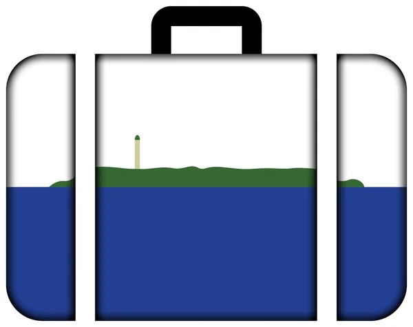 Flag of Navassa Island (unofficial, disputed). Suitcase icon — Φωτογραφία Αρχείου