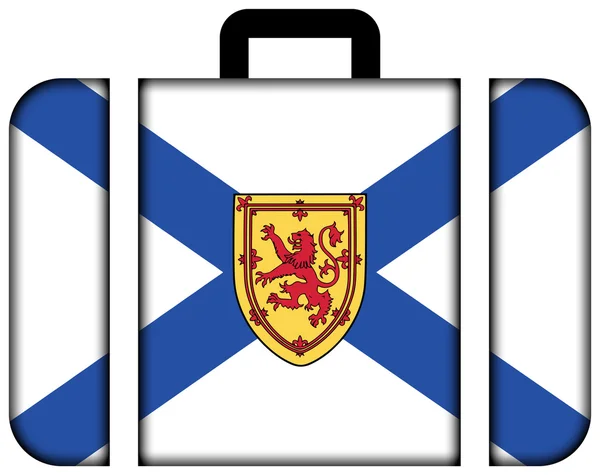 Flag of Nova Scotia Province, Canada. Suitcase icon — ストック写真