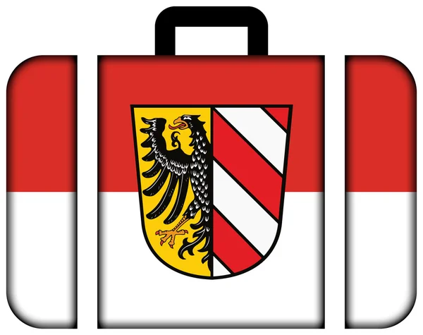 Bandiera di Norimberga, Germania. Icona della valigia — Foto Stock