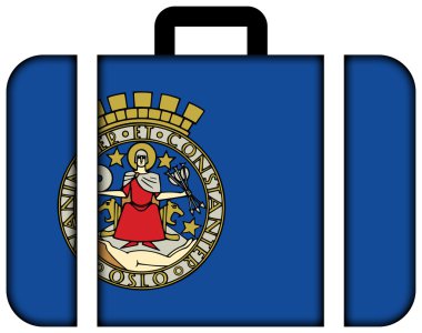 Oslo, Norveç bayrağı. Bavul simgesi