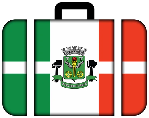 Flag of Osasco, Brazil. Suitcase icon — Stock Photo, Image