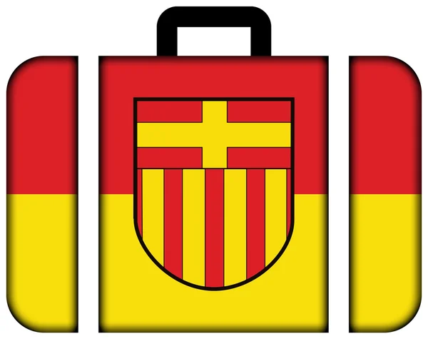 Прапор Падерборна з гербом, Німеччина. Валіза значок — стокове фото