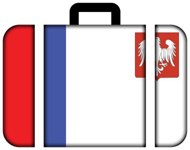 Piotrkow Trybunalski, Polonya bayrağı. Bavul simgesi