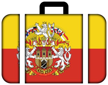 Kat, Çekya bayrakla Prag. Bavul simgesi