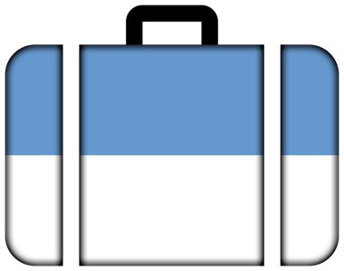 : Puno, Peru bayrağı. Bavul simgesi