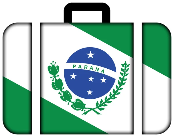巴拉那州，巴西国旗。手提箱图标 — 图库照片