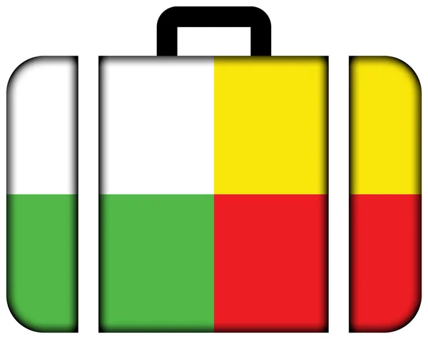 Bandera de Plzen, Chequia. Icono de la maleta — Foto de Stock