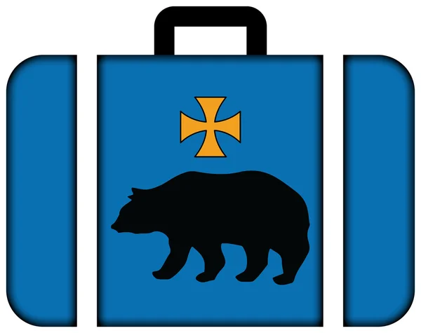 Bandiera di Przemysl, Polonia. Icona della valigia — Foto Stock