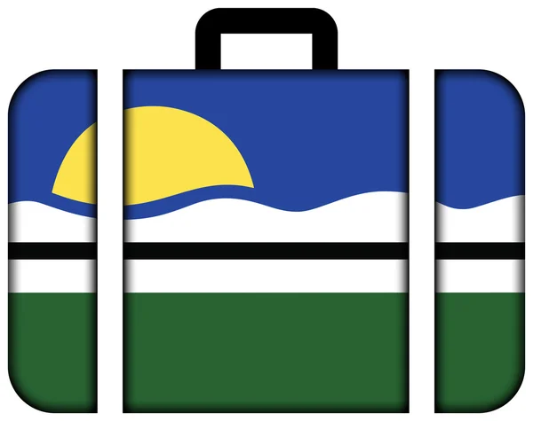 Quissama, Rio de Janeiro, Brezilya bayrağı. Bavul simgesi — Stok fotoğraf