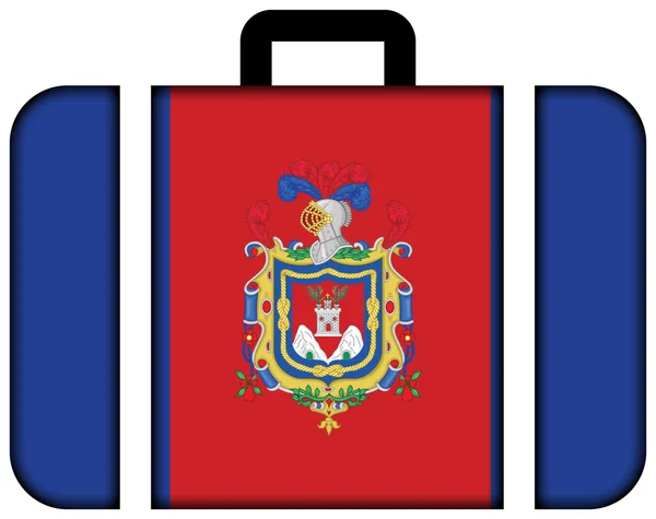 Bandiera di Quito, Ecuador. Icona della valigia — Foto Stock
