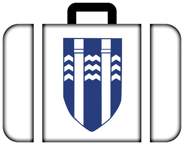 Flag of Reykjavik, Iceland. Suitcase icon — Stock Photo, Image