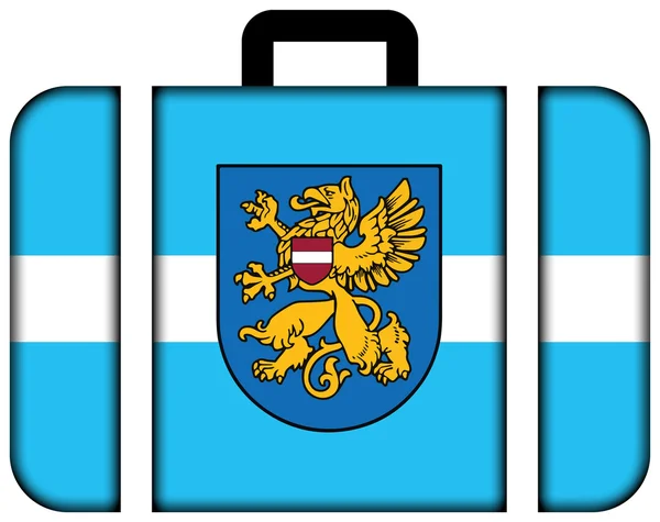 Flagge von Rezekne, Lettland. Koffersymbol — Stockfoto