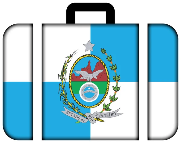 Flaga z Rio de Janeiro, Brazylia. Ikonę walizki — Zdjęcie stockowe