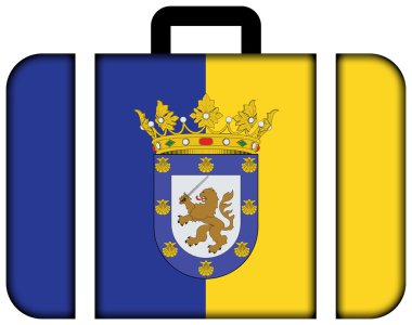 Santiago, Şili bayrağı. Bavul simgesi