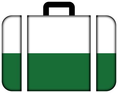 Saxony, Almanya bayrağı. Bavul simgesi