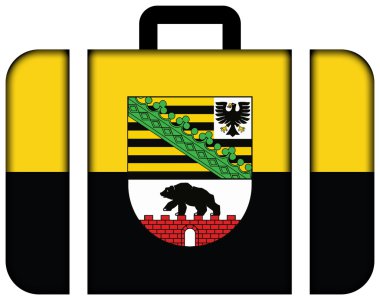 Saksonya-Anhalt bayrağı kat, Almanya ile. Bavul simgesi